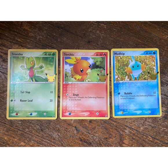 Pokémon First Partner Jumbo Hoenn Starters Torchic Treecko Mudkip - Picture 1 of 8